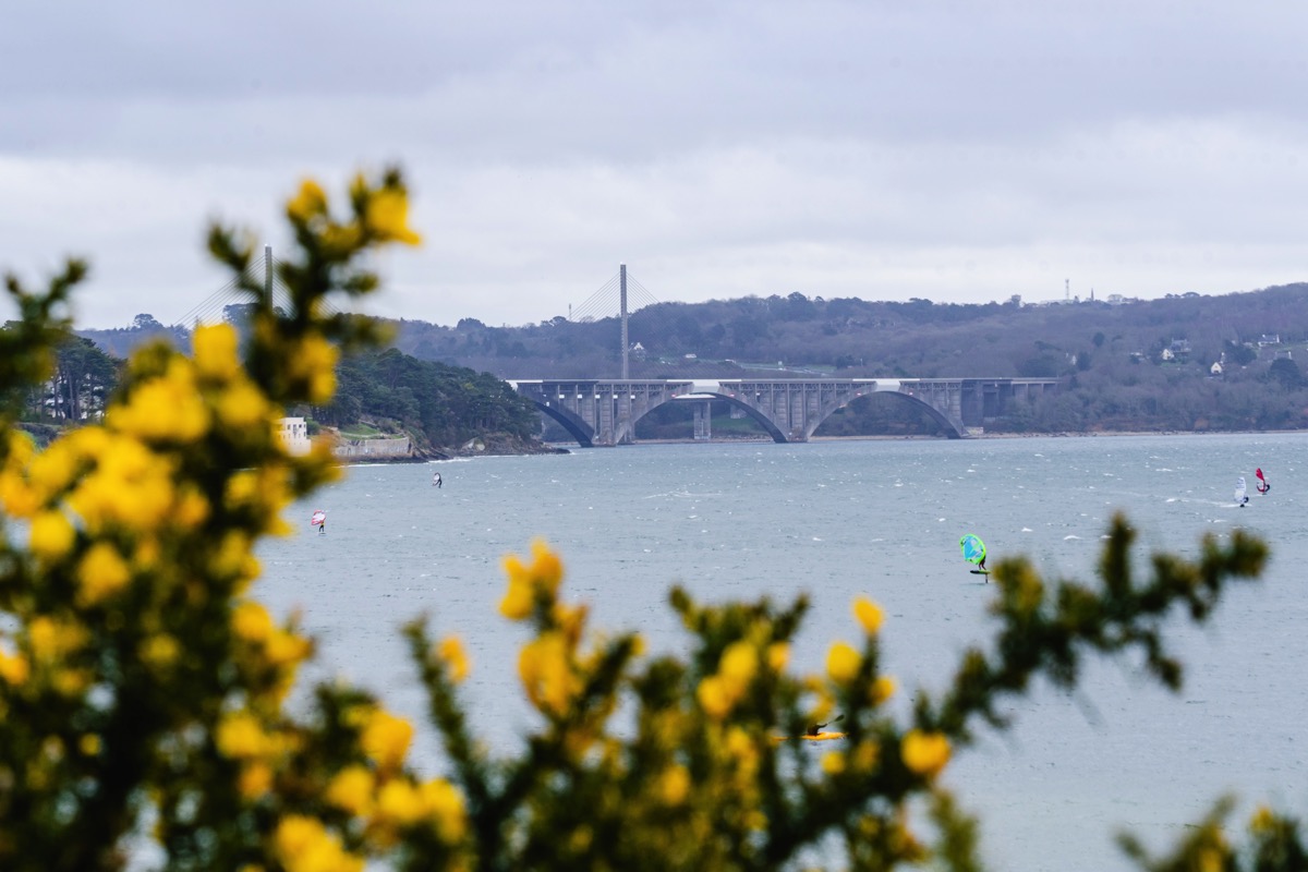 Pont Albert Louppe + de l'Iroise Vue sur le Pont Albert Louppe depuis la piste cyclable V45
